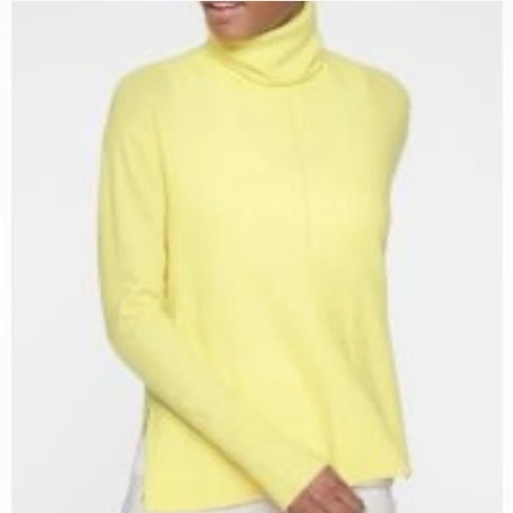 Athleta Transit Pullover Bright Yellow Sweater Tu… - image 16